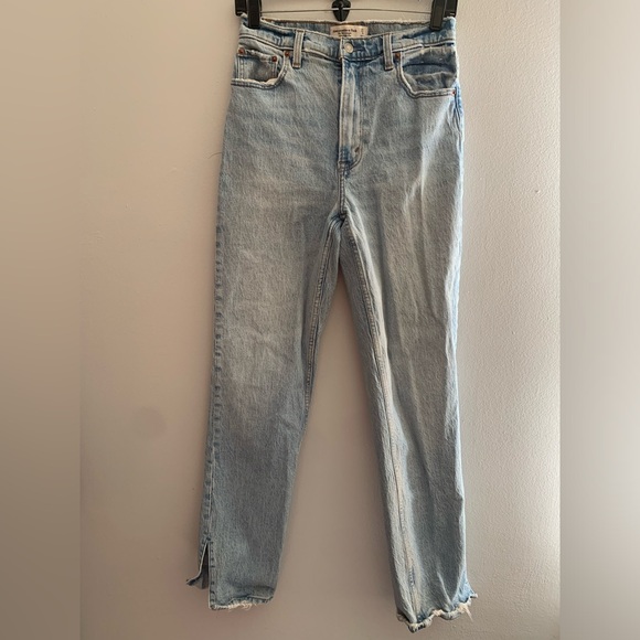 Abercrombie and Fitch the 90s straight Curve Love ultra high Rise Size 27/4R - Picture 8 of 11